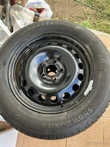 Plechové disky 16” 5x108 Ford a zimní pneu 215/60/R16 - 1