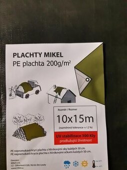 Krycí plachta s oky PE 200g/1m² - 1