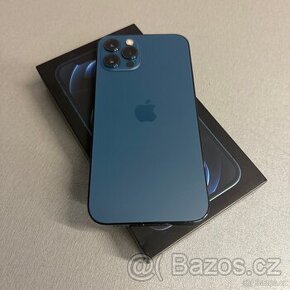 iPhone 12 Pro 256GB pacific blue, jako nový, rok záruka