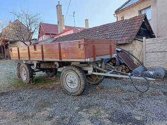 Sklápěcí přívěs - vlečka za traktor s doklady STK do 2027