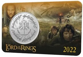 2,5 € euro mince Malta 2022 v karte Pán prstenů hobbit