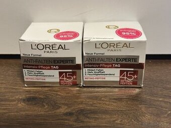 2ks L'Oréal denní krém proti vráskám 45+ 50ml