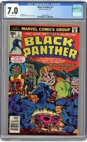 Komiks Black Panther, cislo #1 CGC 7.0, rok vydania 1977 - 1