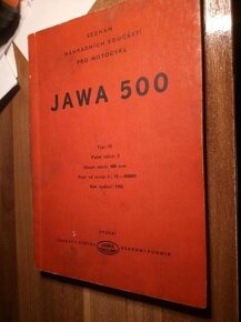 Jawa 500 katalog dílů původní originál super stav kompletní - 1