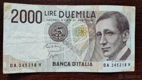 Bankovka Itálie 2000 Lire