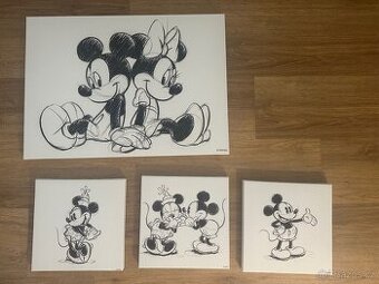 Obrazky na platne Micky a Minnie