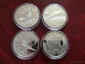 4x 1 oz stříbrné mince World's Wildlife 2019 - 2022 - 1