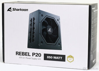 PC ZDroj: Sharkoon Rebel P20 850W ATX 3.1 GOLD - Nový