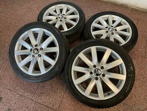 Originalní ALU kola Škoda 5x112 r17 zimní pneu 5mm