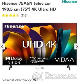 Hisense 75A6N 4k Ultra HD - 1