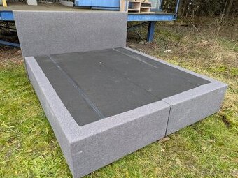 Vysoká čalouněná manželská postel BOXSPRING - 200x180cm