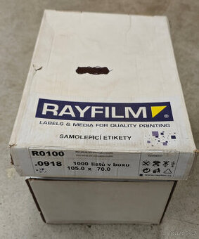 Rayfilm samolepící etikety 105x70mm bílé