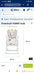 Dětská jídelní židle Kindercraft