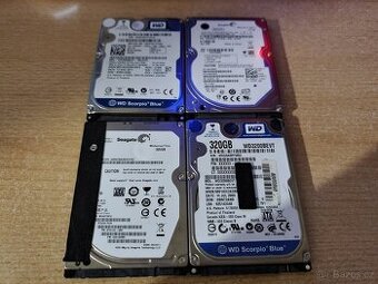 2x 320gb, 1x 250gb + 1x 120gb SATA - Všechny - 350kč