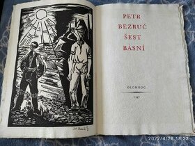 Petr Bezruč Šest Básní 1947 s podpisy St. Menšík - 1