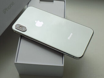 APPLE iPhone XS 256GB Silver - ZÁRUKA - 100% BATERIE