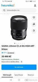 Sigma art 135 nikon