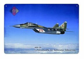 plechová cedule - MiG-29 (Východní Německo) - 1