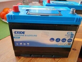 Trakční baterie exide dual Marine&leisure 80ah - 1