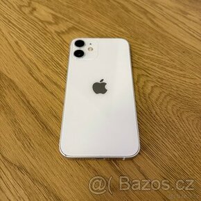 iPhone 12 mini 128GB bílý, pěkný stav, 12 měsíců záruka