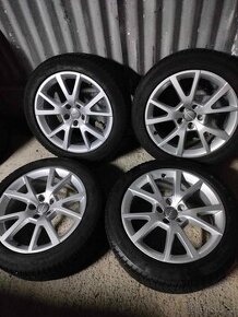 Zimná 4ks alu disky orig. Audi 5x112 R18 pneu 225/50 R18 6mm