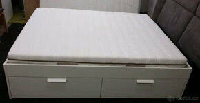 Ikea Brimnes postel  160 x 200 cm rošty matrace Malvik