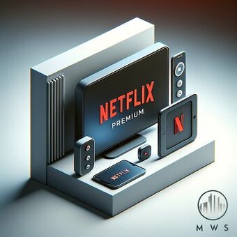 Oficiální předplatné Netflix Premium 4K / měsíční platba - 1