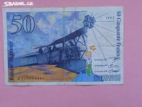 bankovka 50 Franků 1993 cenná -EXUPÉRY - 1