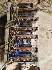 Mining Rig 6xGrafická karta/GPU AMD Radeon 5700xt 8GB