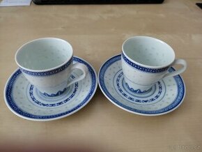 Čínský porcelan -2x šalek s podšalkem