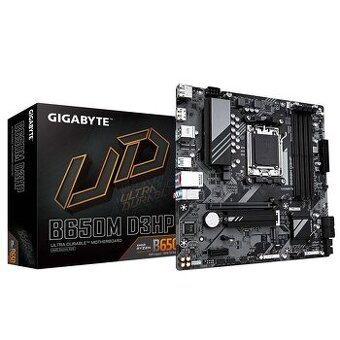 GIGABYTE MB Sc AM5 B650M D3HP, AMD B650, 4xDDR5, 2xDP, 1xHDM