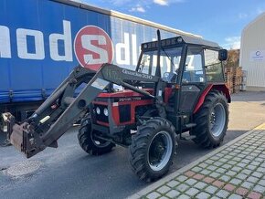 Zetor 7745 s čelním nakladačem s SPZ