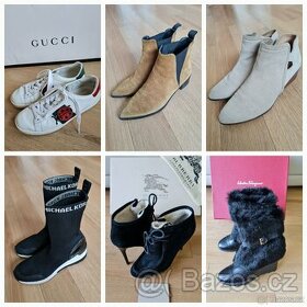 GUCCI, KORS, ACNE, GEOX, BURBERRY obuv vel. 37 -