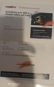 Voucher autoškola od 5 let v osobním vozu - 1