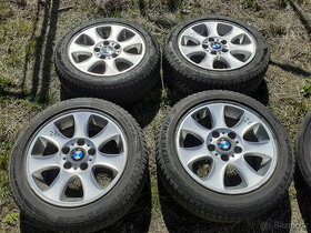 alu disky BMW 5x120 r16, zimní pneu 195/55/16 7mm - 1