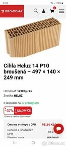 Cihly 14 Heluz Broušená/Příčkovka - 1