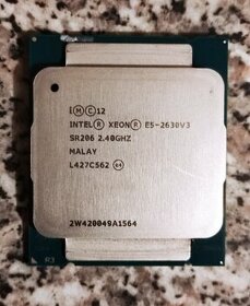 Xeon E5 2630 v3 2,4-3,2 GHz 8j./16vl. 20MB až 768GB DDR4 - 1