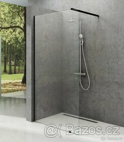 RAVAK Walk In Wall-60 v.200 black+Transparent