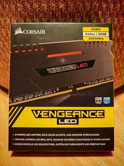 32GB RAM DDR4 Corsair Vengeance - RED LED