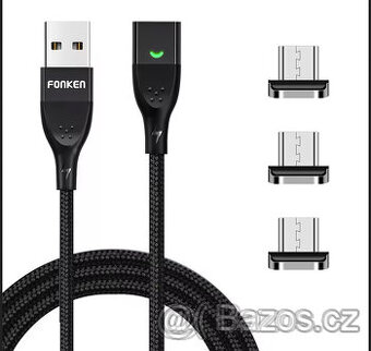 ✅ Magnetický nabíjecí a datový kábel pro USB-C + Micro USB ✅ - 1