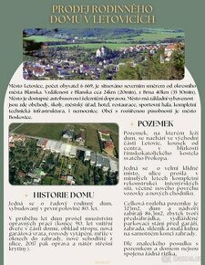 Prodej rodinného domu v obci Letovice - 1