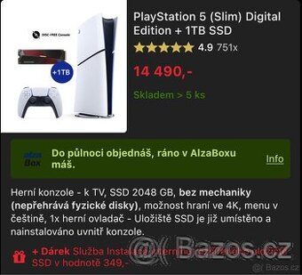 Playstation 5 slim, digital edition