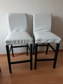 2x Černa barová židle Ikea Bergmund cena za obě - 1