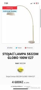 Stojací lampa Globo lighting 58223