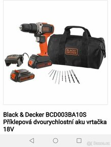 Black & Decker - příklepová aku vrtačka - 1