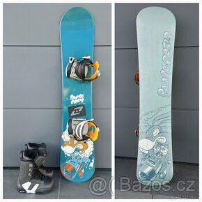 Snowboard CRAZY CREEK, 132 cm + boty NITRO