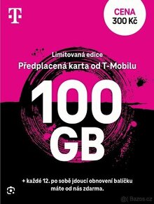 T-mobile Sim 100 GB dat měsíčně