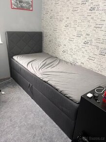 Postel typu Boxspring s úložným prostorem