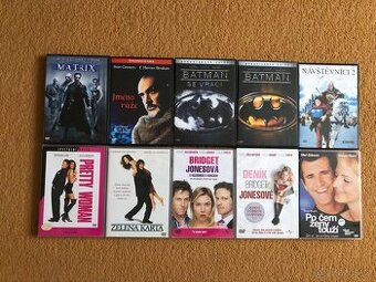 10x originál DVD filmy Matrix, Batman atd.