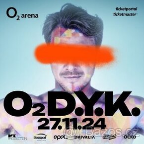 2 Vstupenky Vojta Dyk D.Y.K - o2 arena - stání u pódia